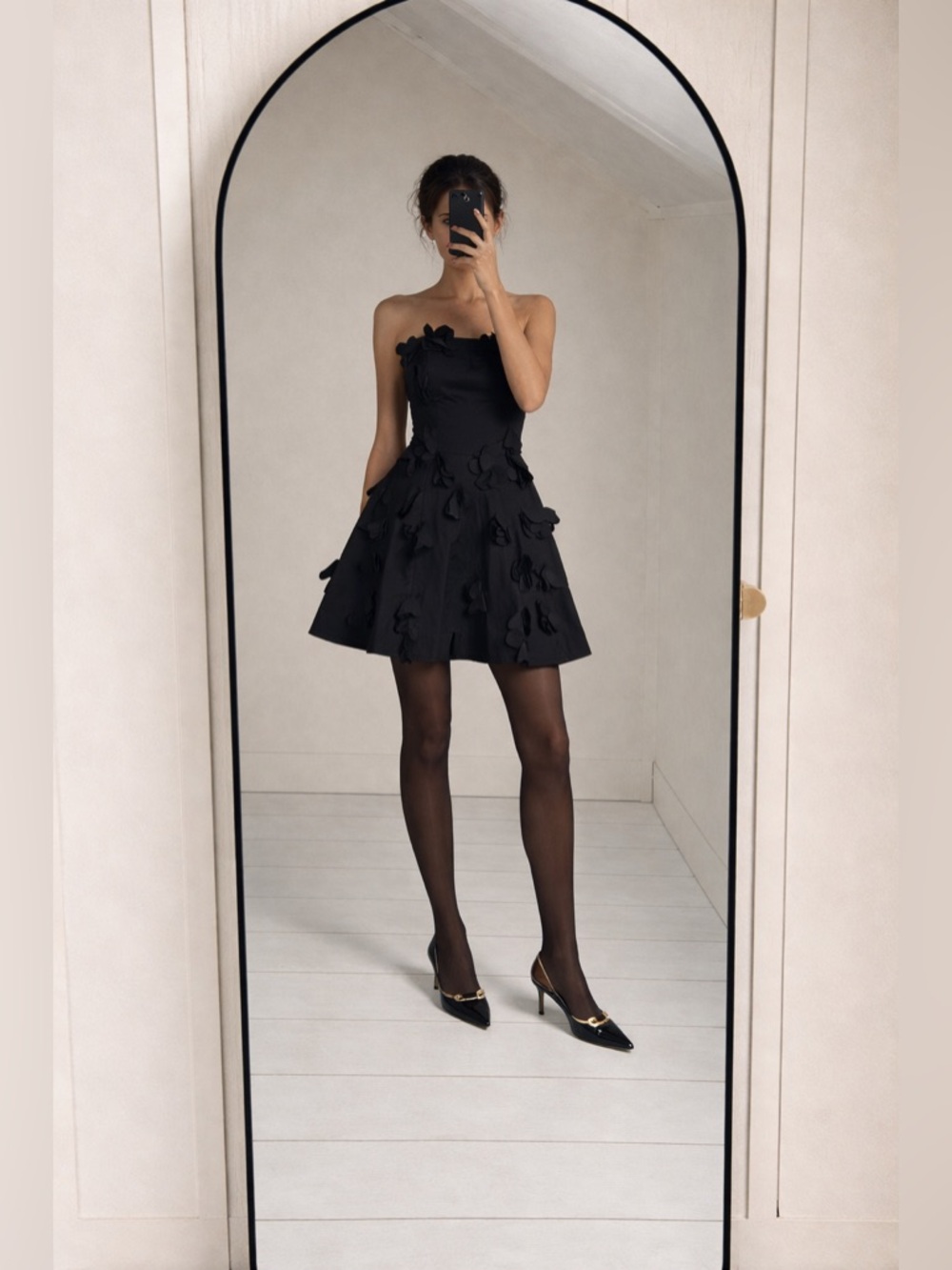 Bebe Black Strapless Bandage Dress LBD Y2K Night Out Club Size xs